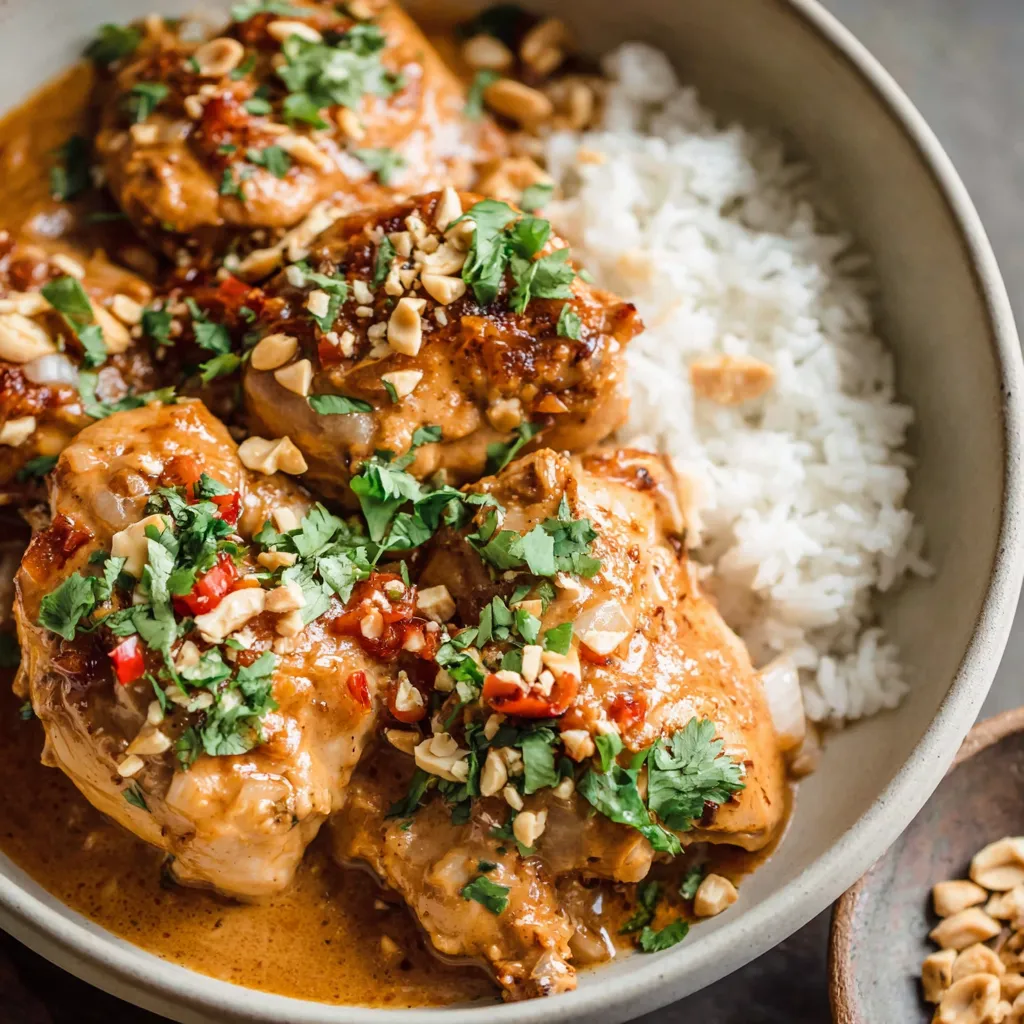 Slow Cooker Peanut Chicken