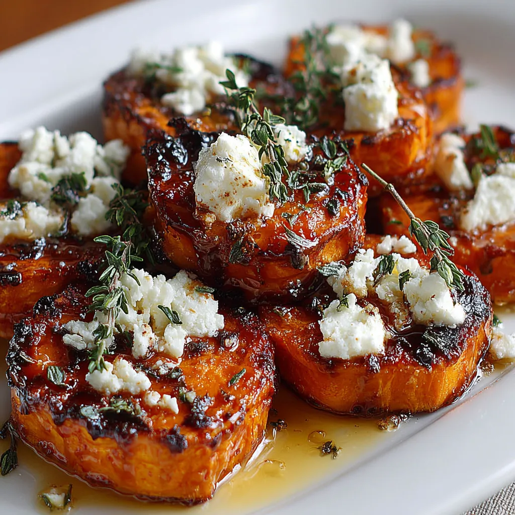 Sweet Potato Bites with Honey and Feta