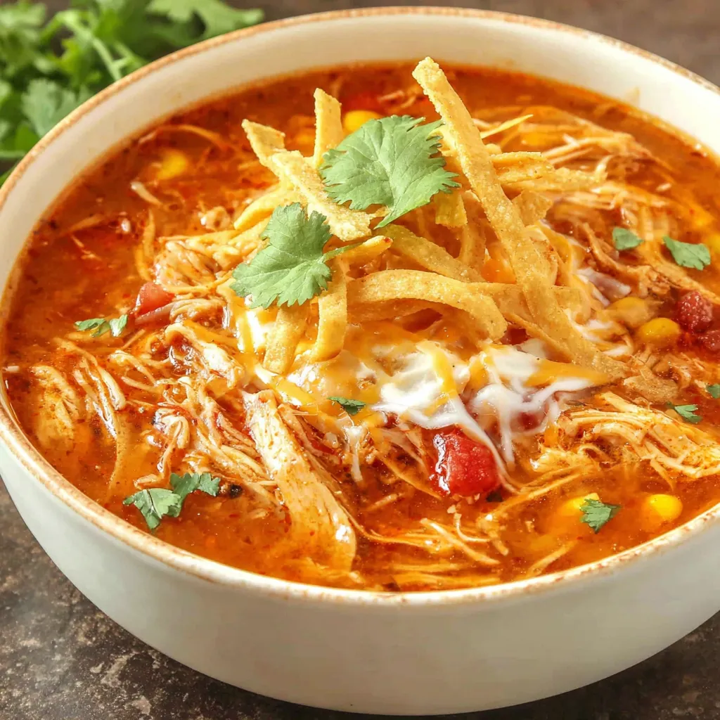Crock Pot Chicken Tortilla Soup