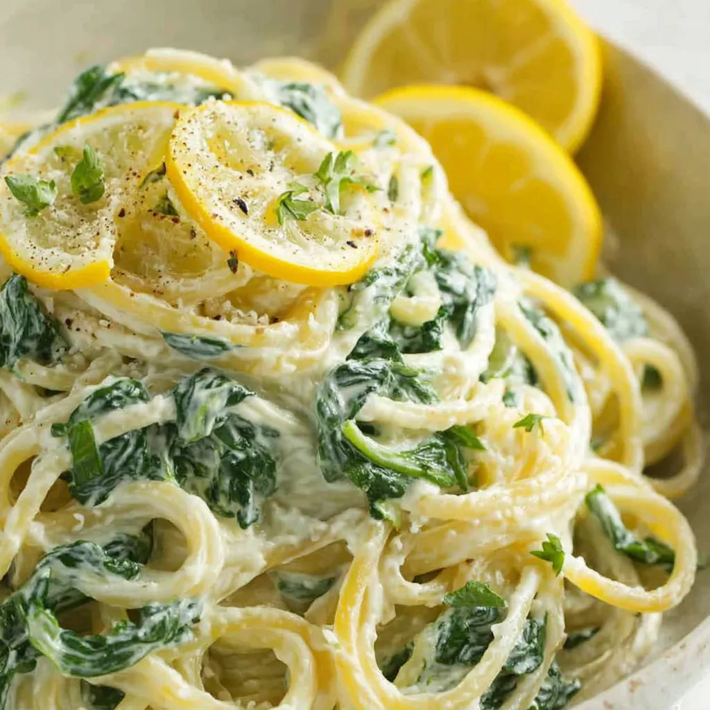 Lemon Ricotta Pasta with Spinach