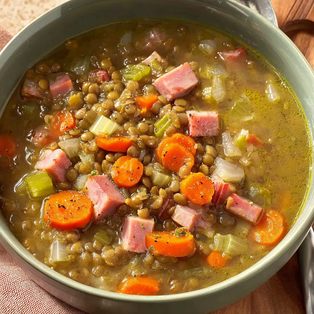 Hearty Lentil and Ham Soup