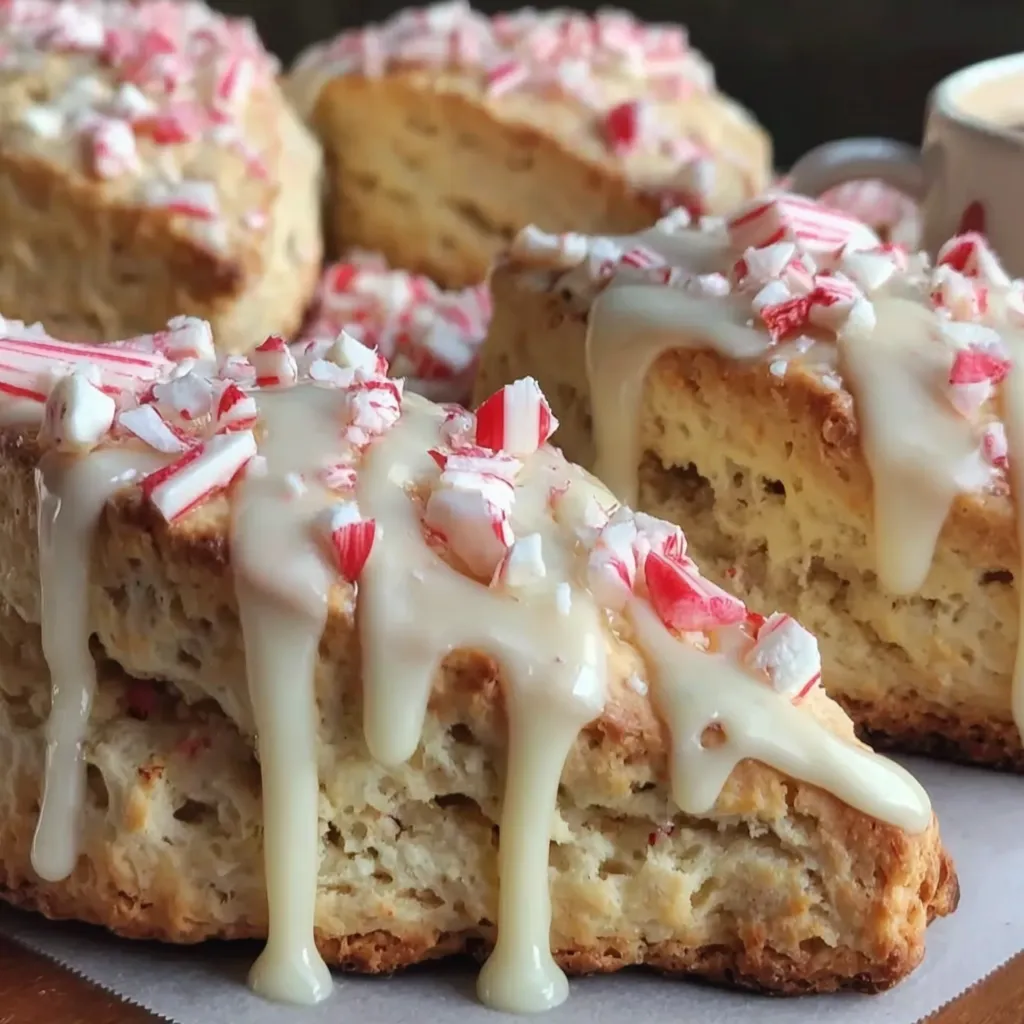Peppermint White Chocolate Scones