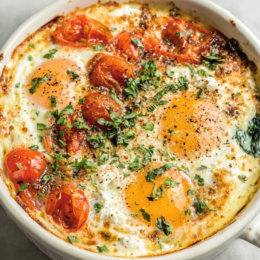 Baked Feta Eggs