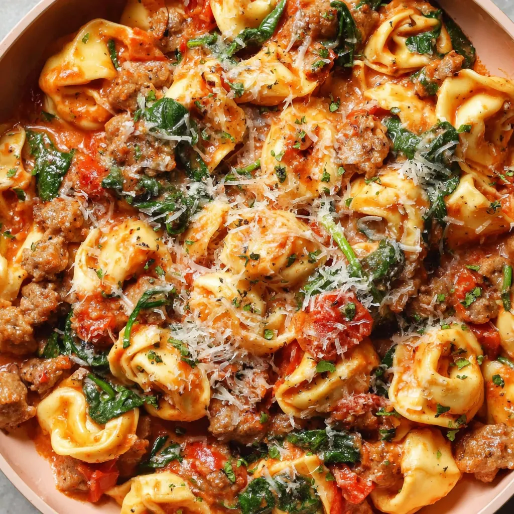 One Pan Tortellini with Sausage