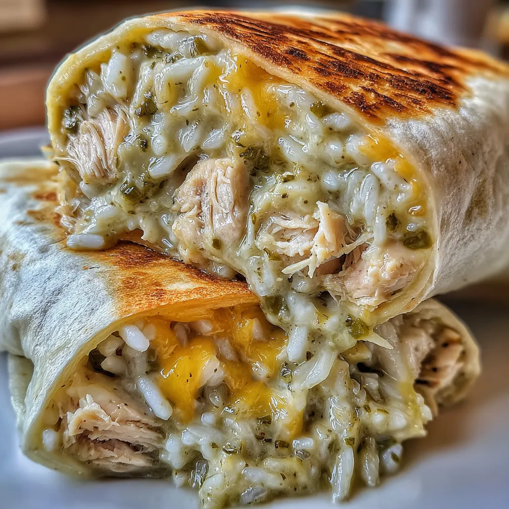 Smoked Chicken Green Chile Burrito