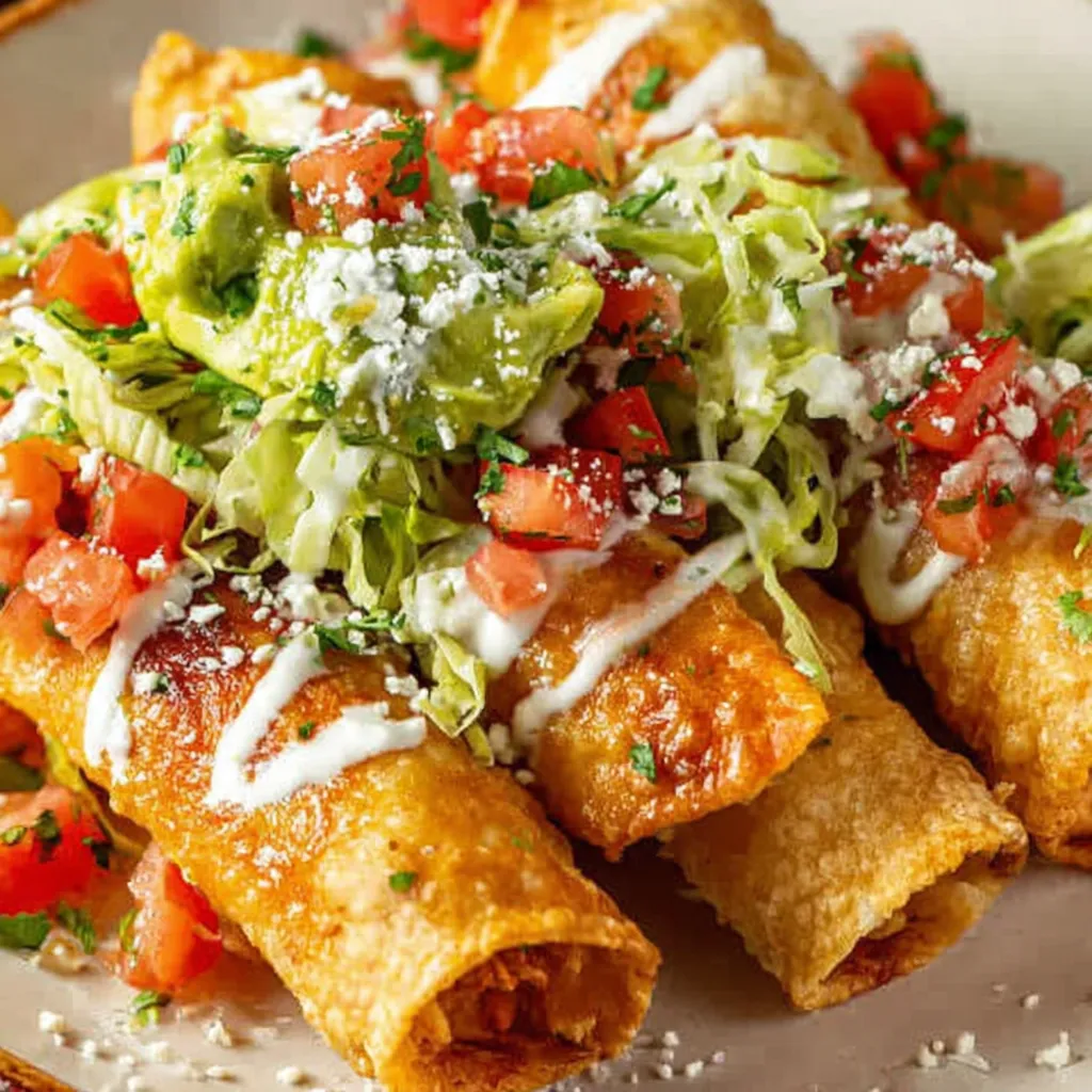 Chicken Taquitos with Three Sauces