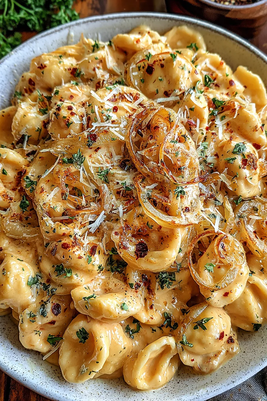 Caramelized onions simmering in Dutch oven