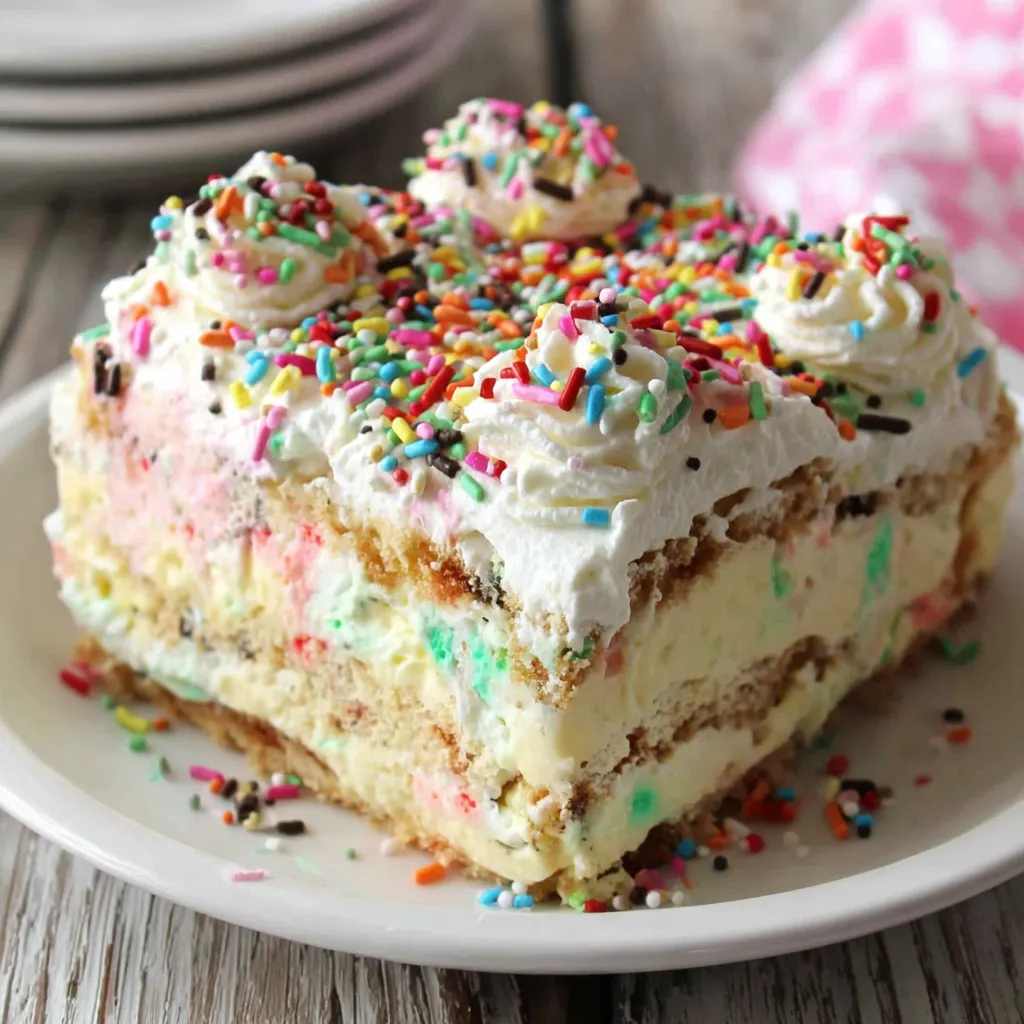 Funfetti Birthday Cake Icebox Cake