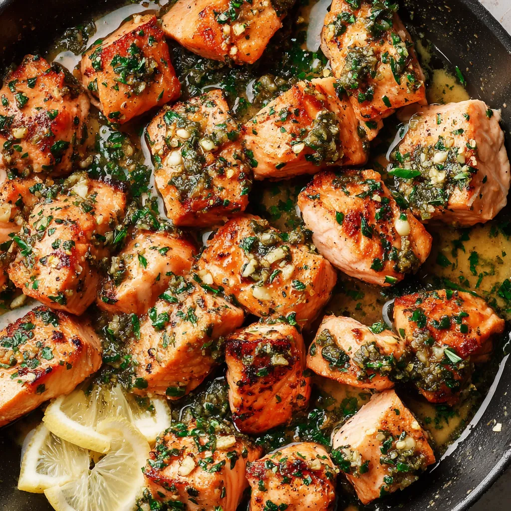 Garlic Butter Salmon Bites