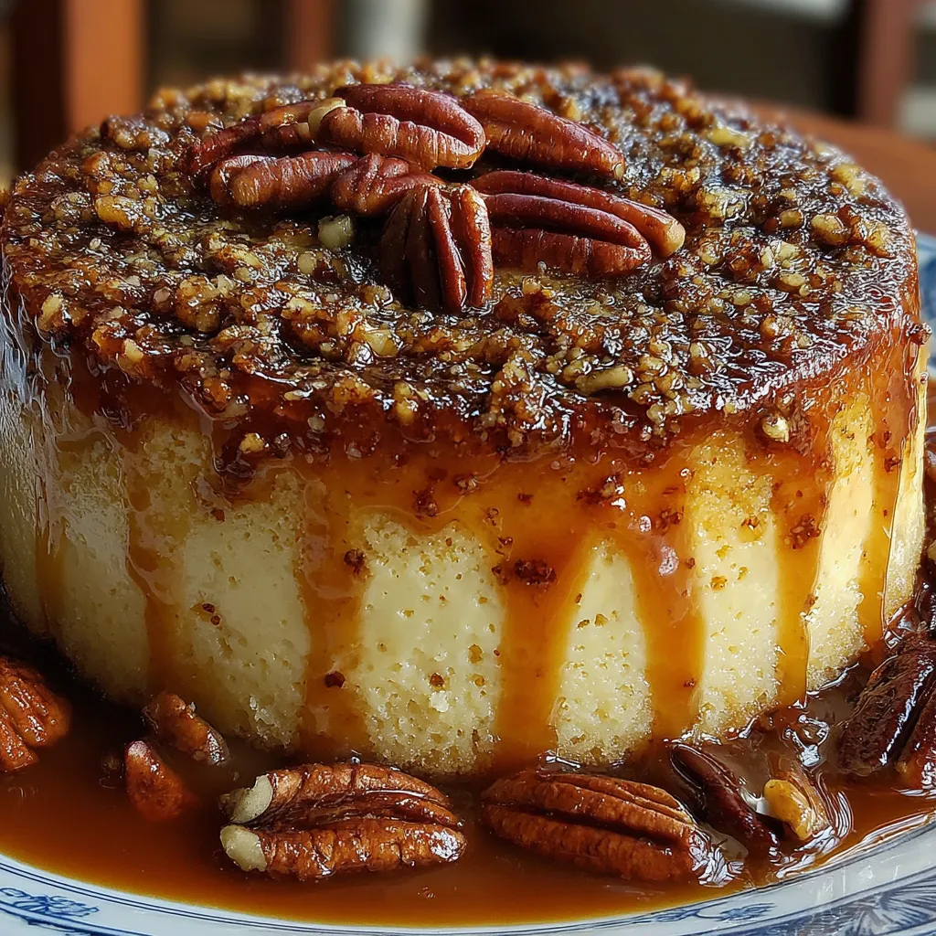 Crème Brûlée Caramel Pecan Cake