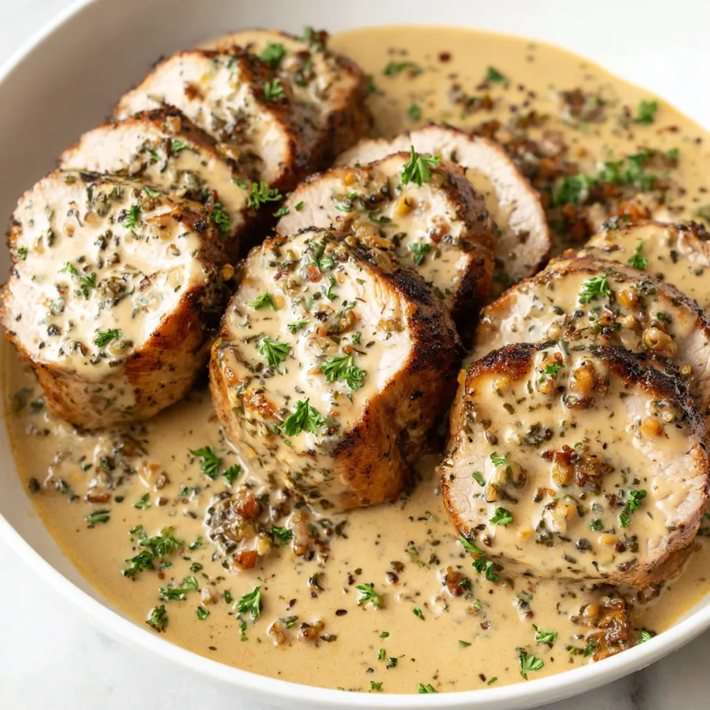 Creamy White Wine Pork Tenderloin