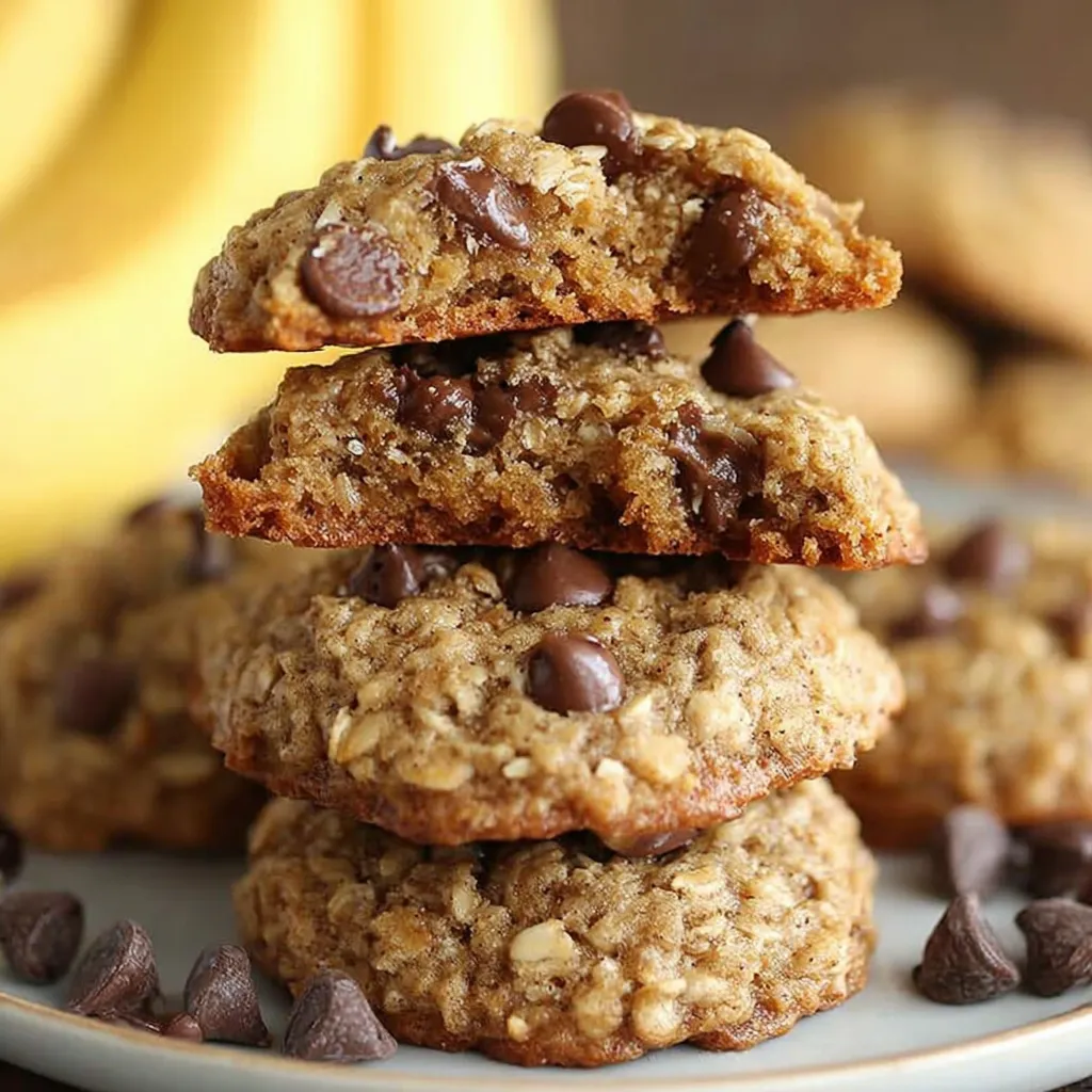 Chewy Banana Oatmeal Cookies