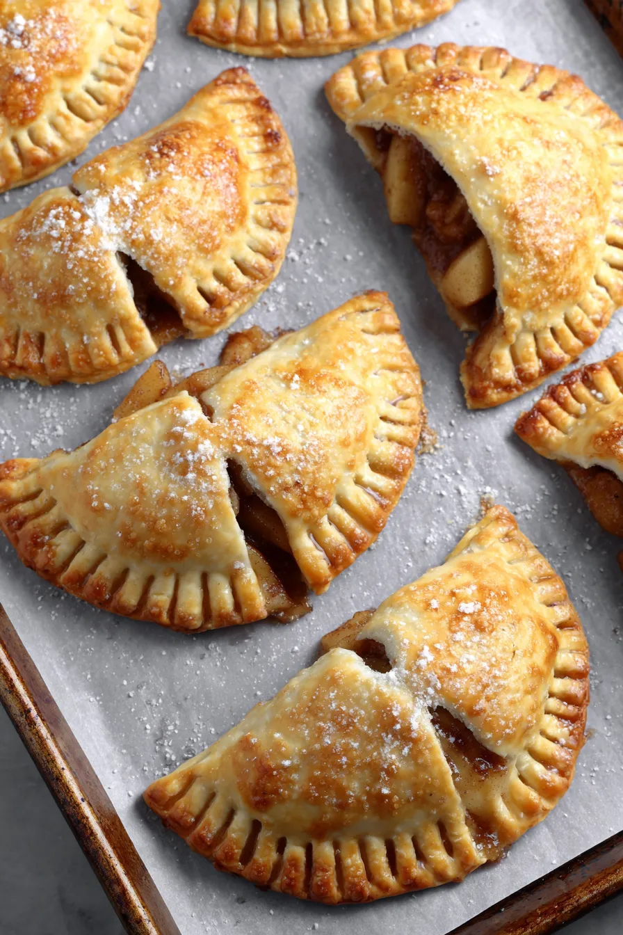 Close-up of a hand pie with sugar sparkle