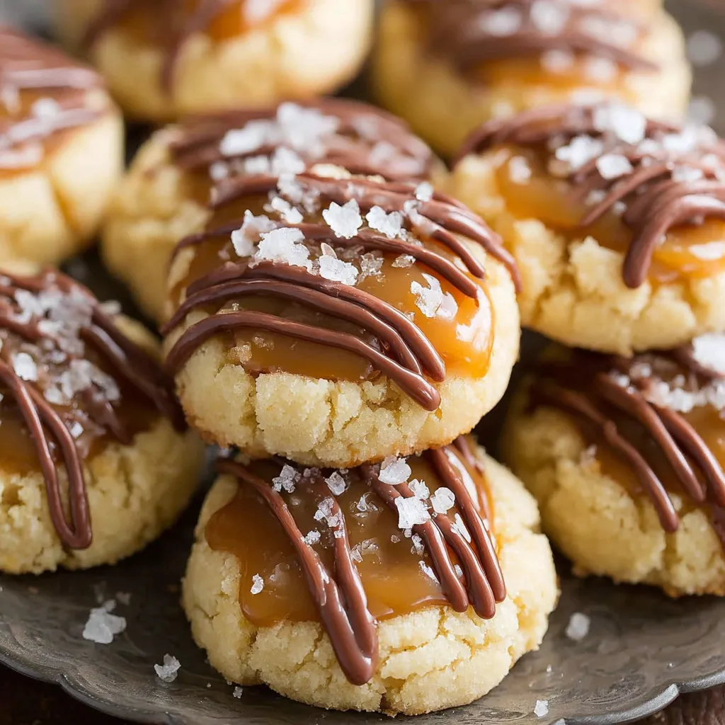 Twix Thumbprint Cookies