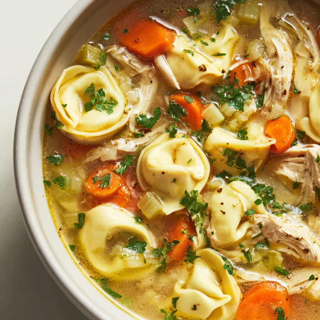 Easy Chicken Tortellini Soup