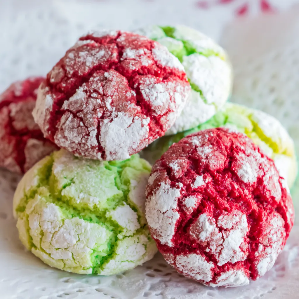 Christmas Crinkle Cookies