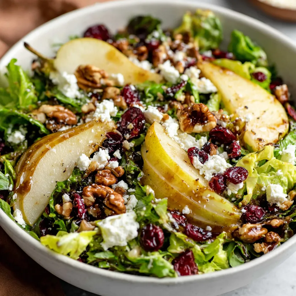 Pear Salad with Maple‑Shallot Dressing