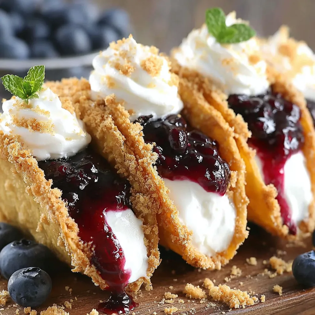 Blueberry Cheesecake Tacos