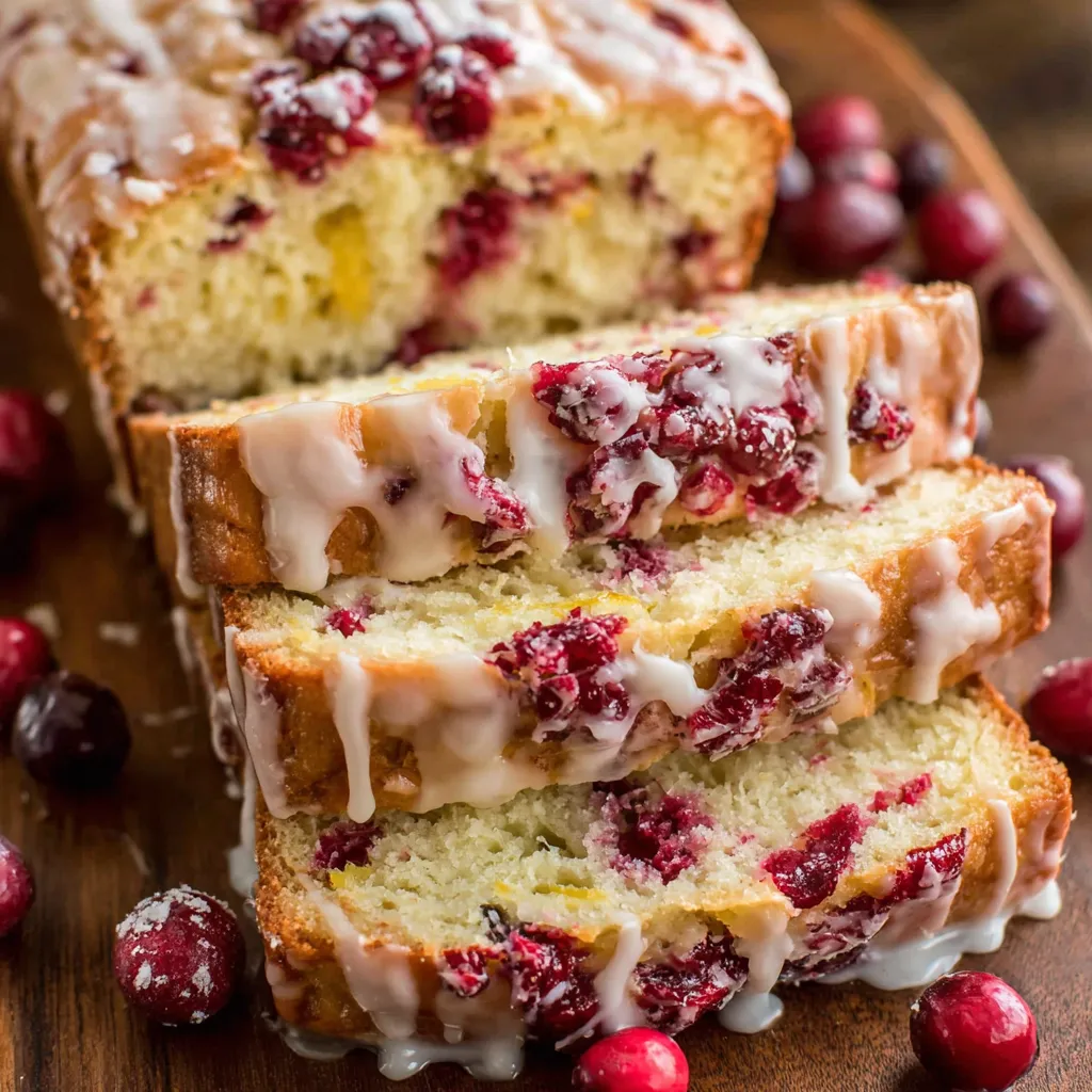 Cranberry Bread with Orange Glaze