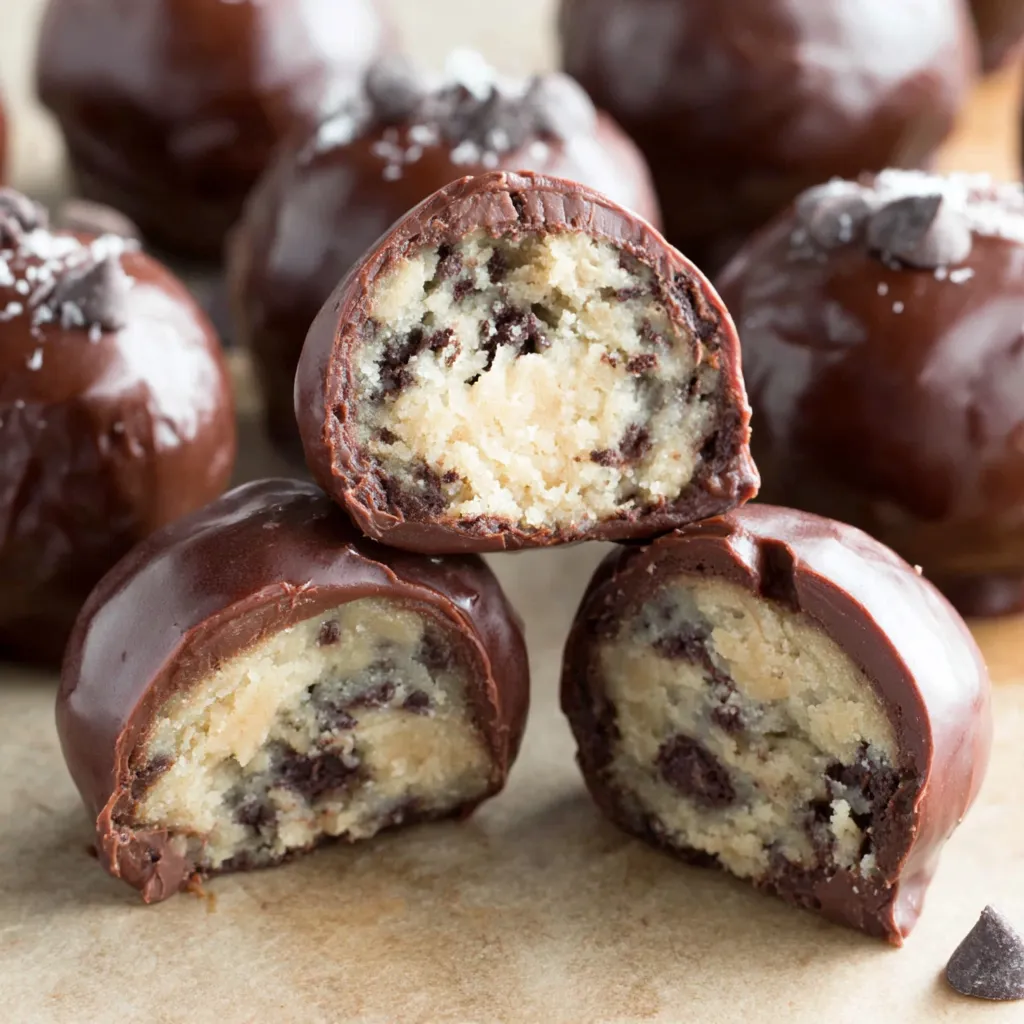 Homemade Cookie Dough Brownie Bombs