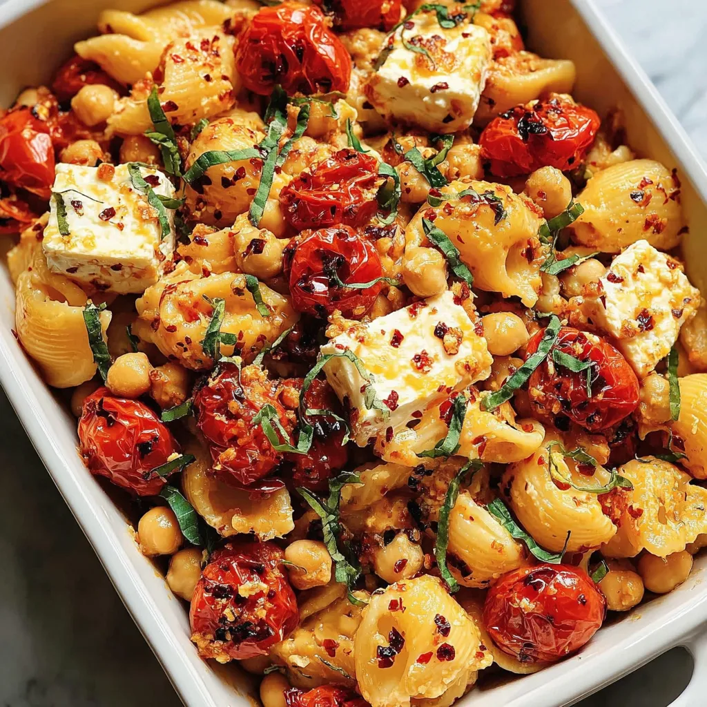 Easy Baked Feta Pasta with Chickpeas
