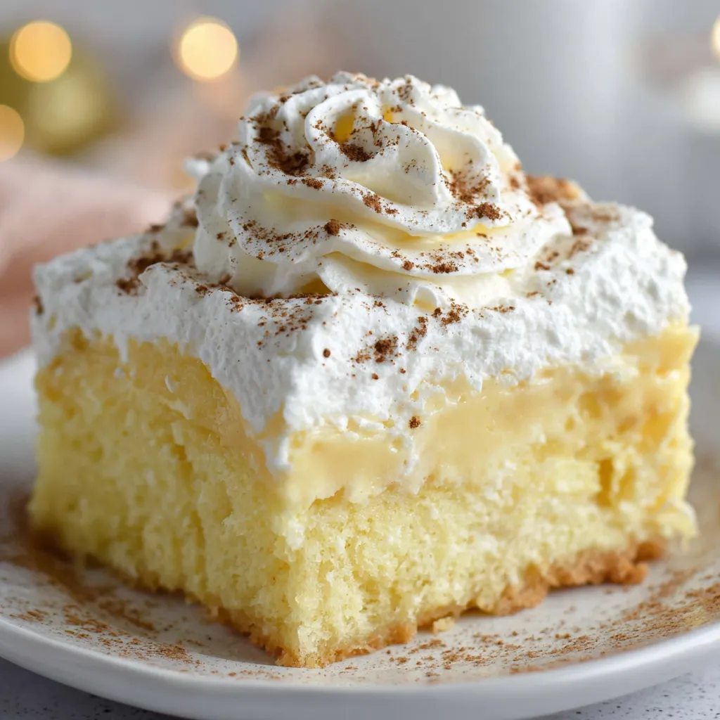 Eggnog Poke Cake