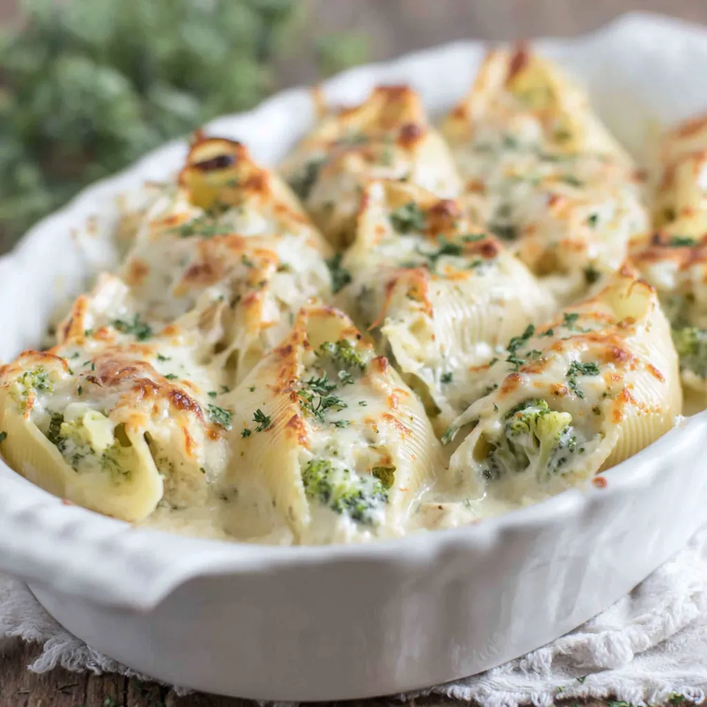 Chicken Alfredo Stuffed Shells