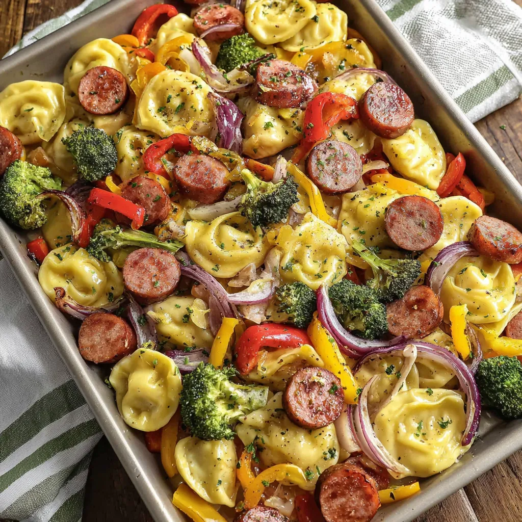 Easy Sheet Pan Pierogies and Kielbasa
