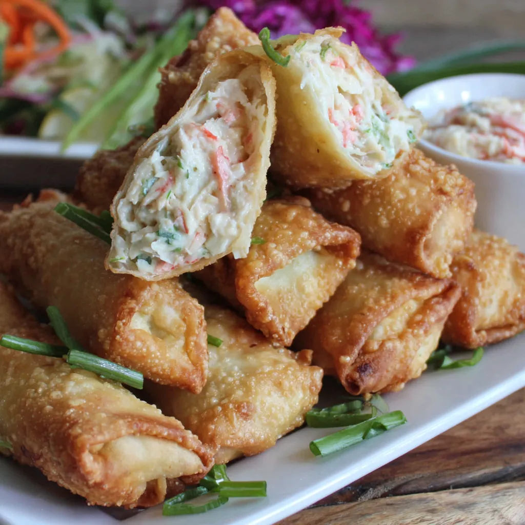Crab Rangoon Egg Rolls