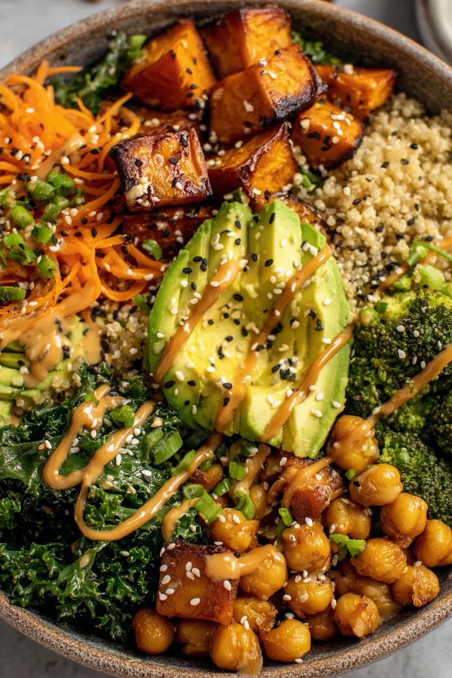Miso glazed sweet potatoes on a baking sheet