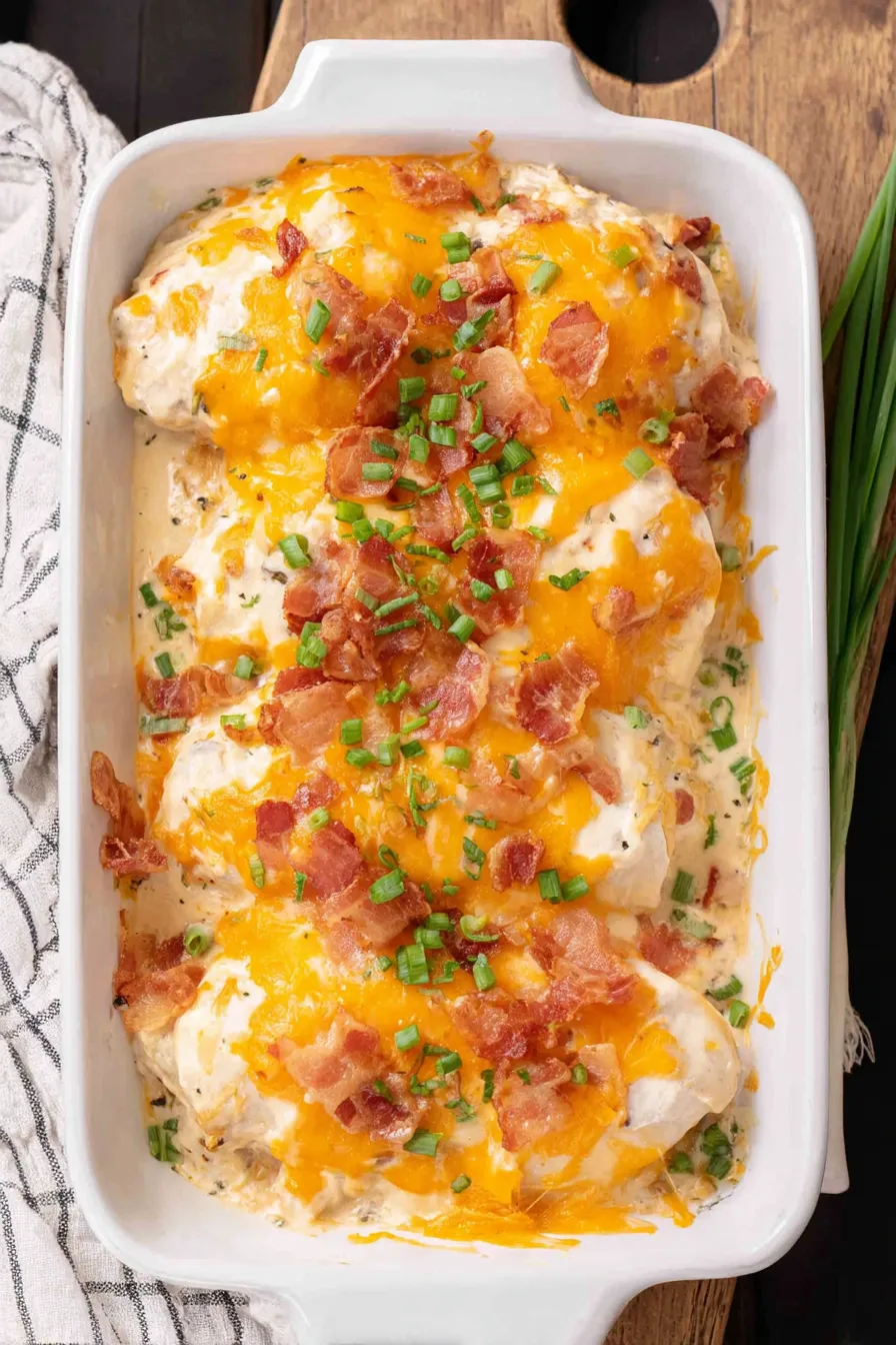 Baked Crack Chicken before finishing