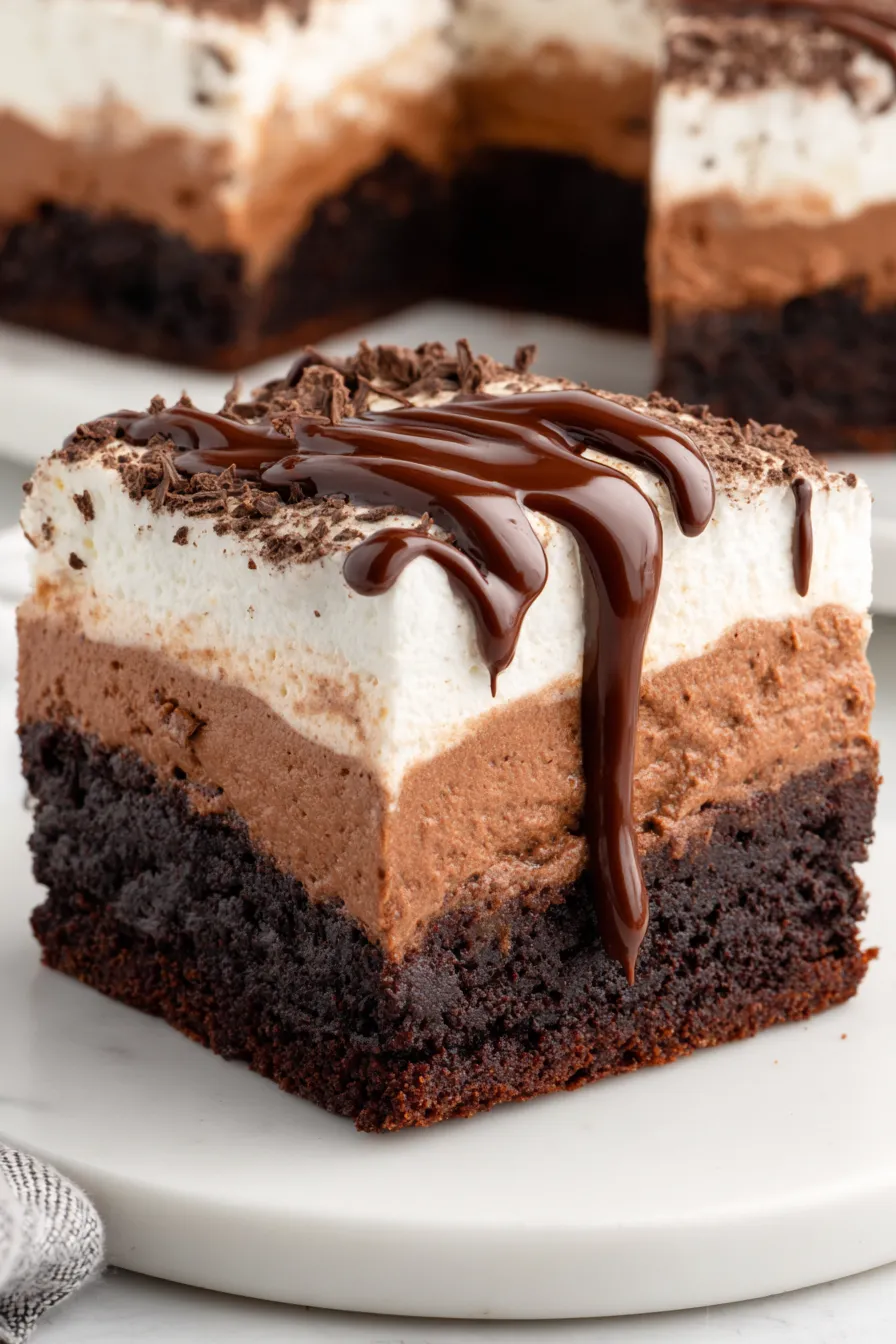 Brownie base cooling in a 9x9 pan