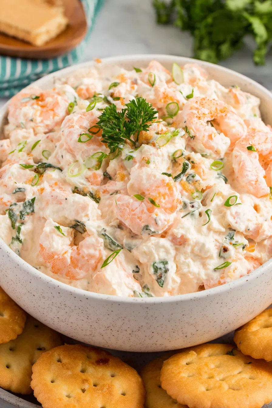 Serving suggestion with crackers and herbs