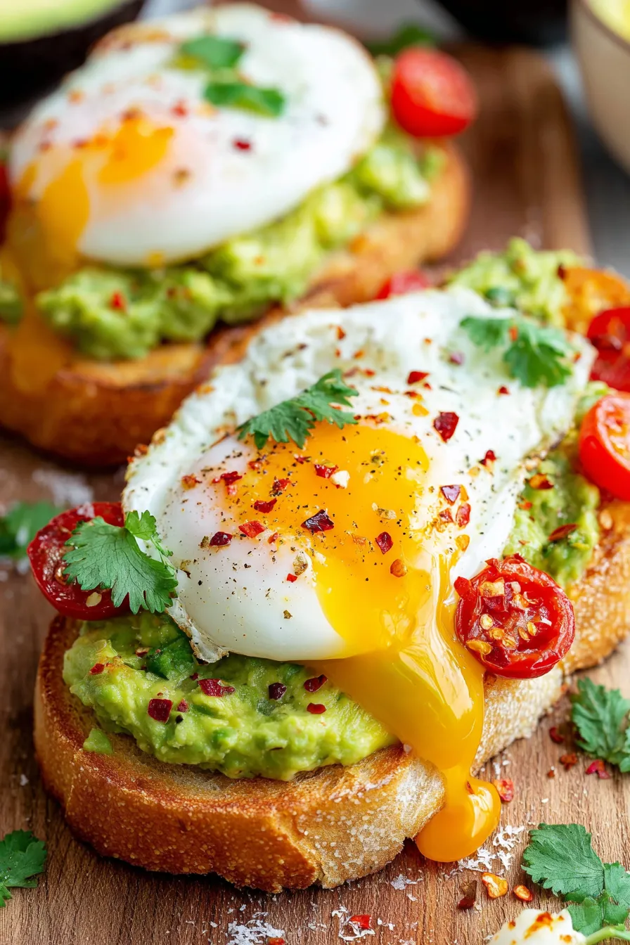 Poached egg on avocado toast