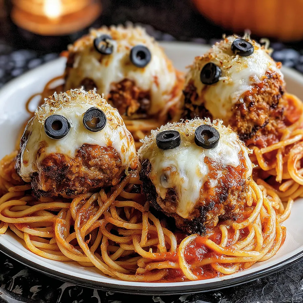 Spooky Spaghetti Monster Meatballs