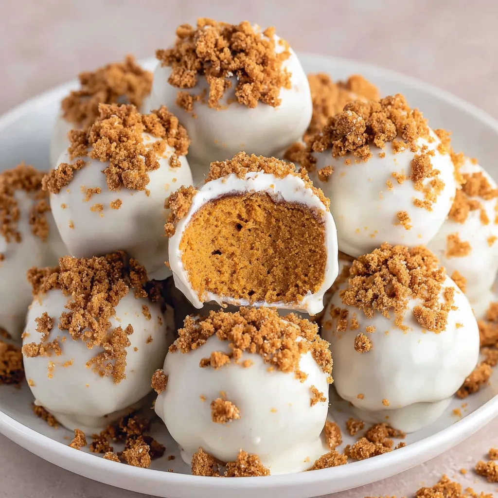 Finished pumpkin truffles on parchment