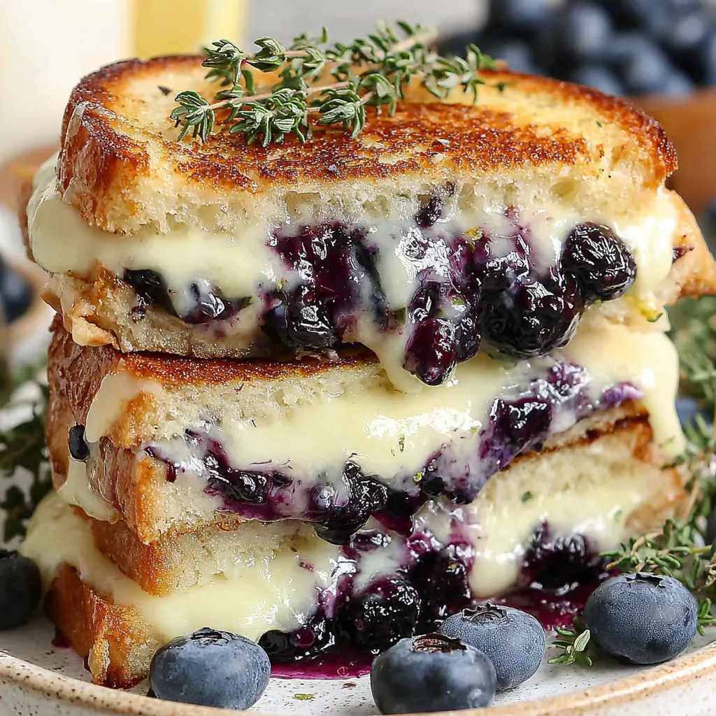 Blueberry Lemon Thyme Grilled Cheese