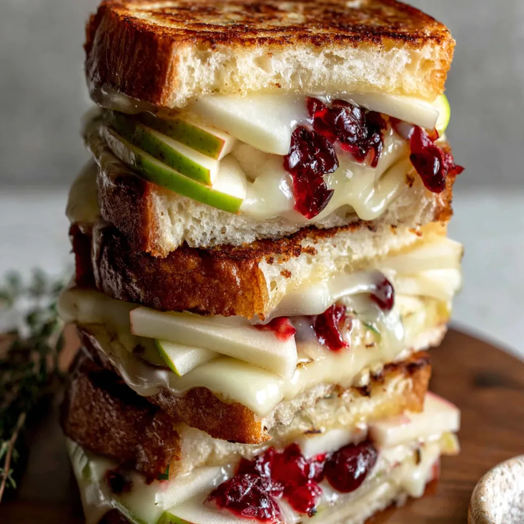 Brie, Apple and Cranberry Grilled Cheese
