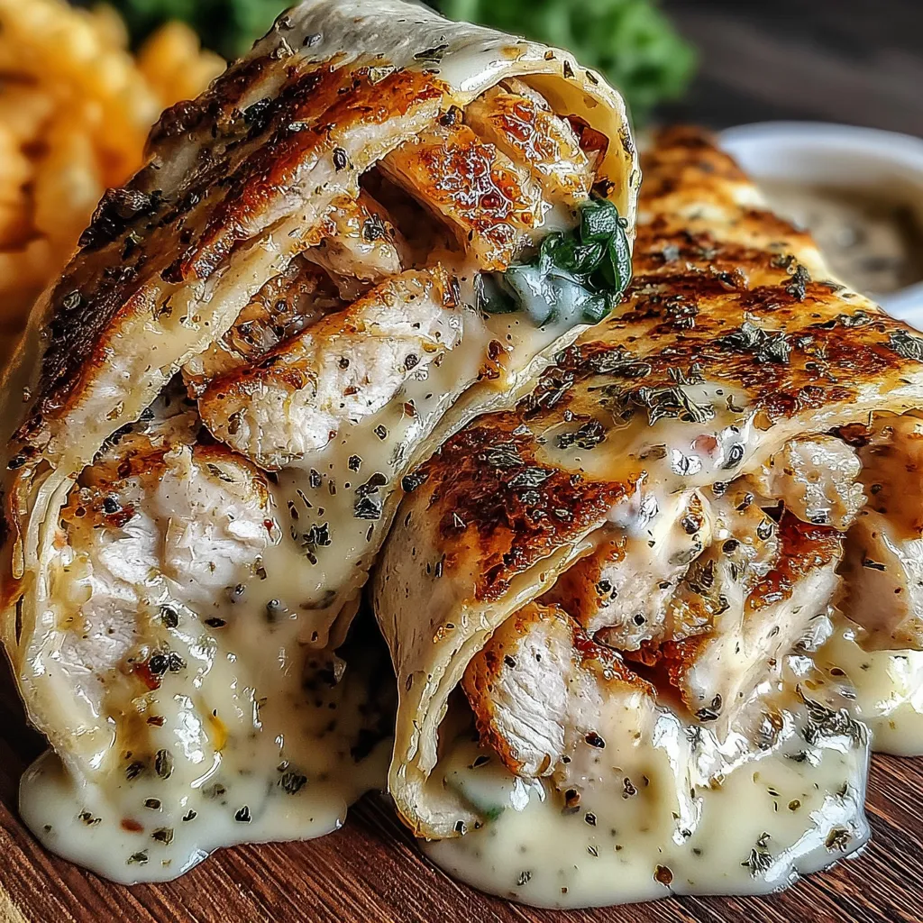 Cheesy Garlic Chicken Wraps — Quick and Easy Meal Prep