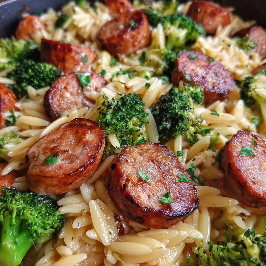 Chicken Sausage and Broccoli Orzo: A Delicious One-Pot Meal!