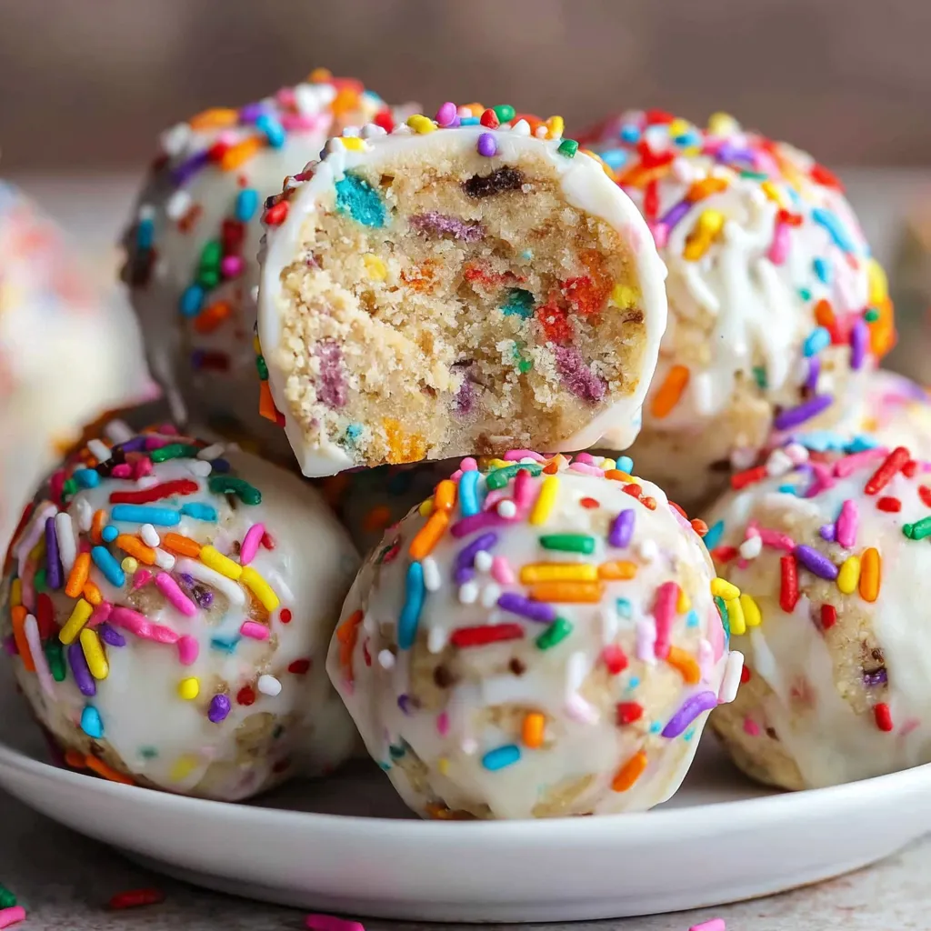 Birthday Cake Protein Balls