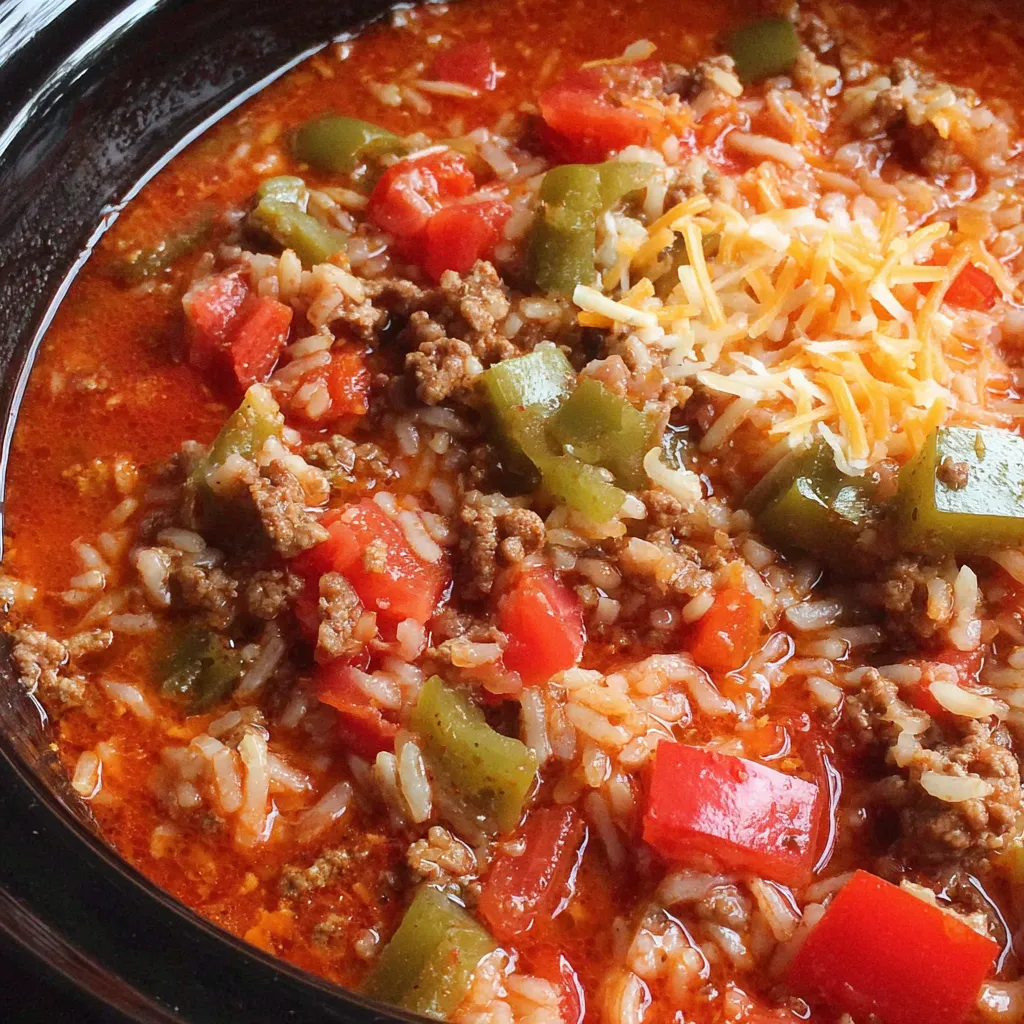 Crock Pot Stuffed Pepper Soup