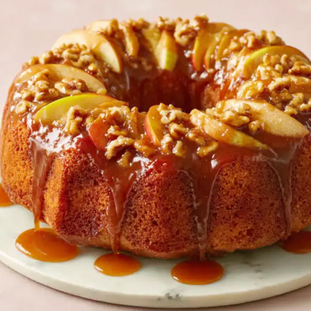 Apple Cake with Caramel Glaze