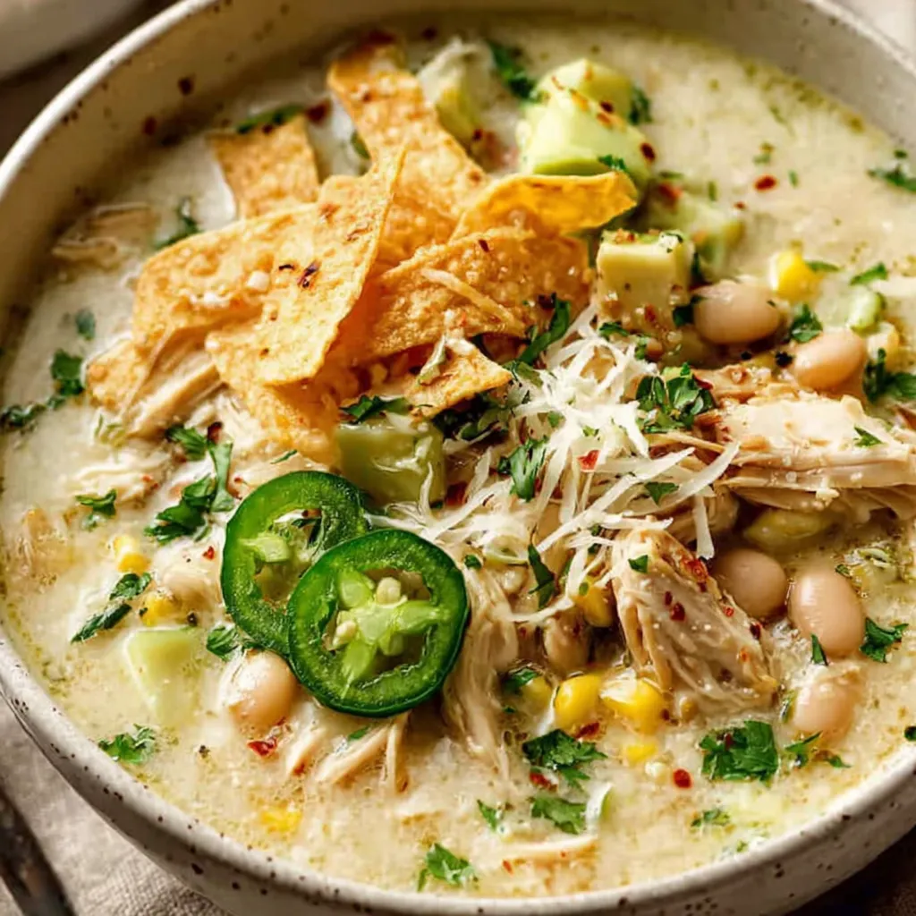 Creamy White Chicken Enchilada Soup