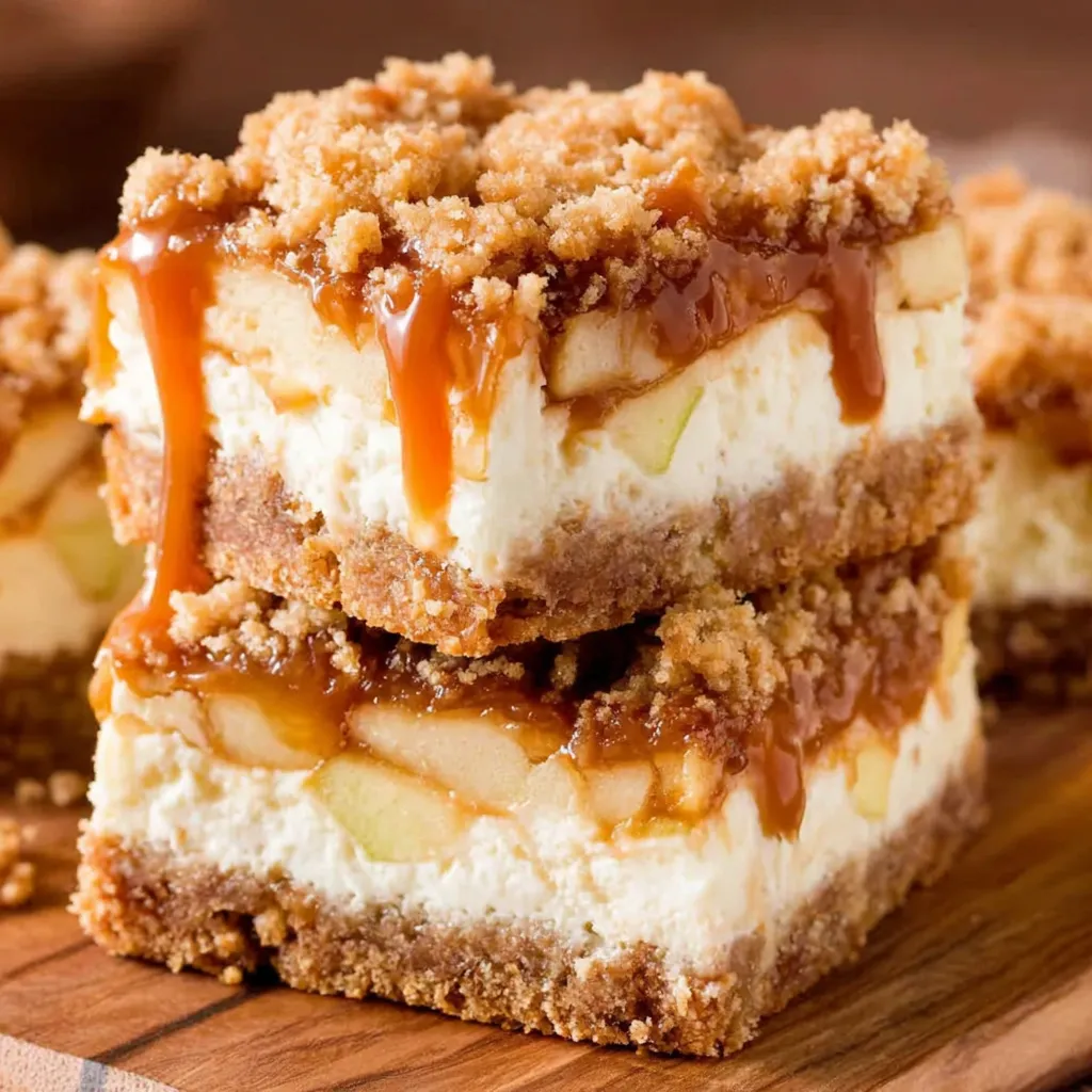 Caramel Apple Cheesecake Bars