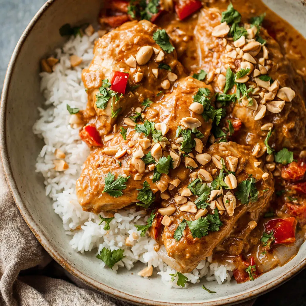 Slow Cooker Peanut Chicken