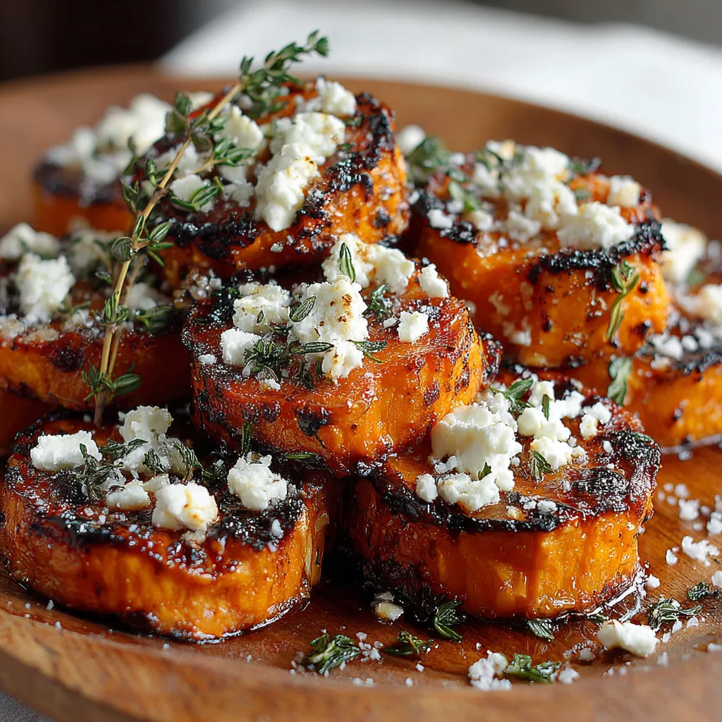 Sweet Potato Bites With Honey and Feta