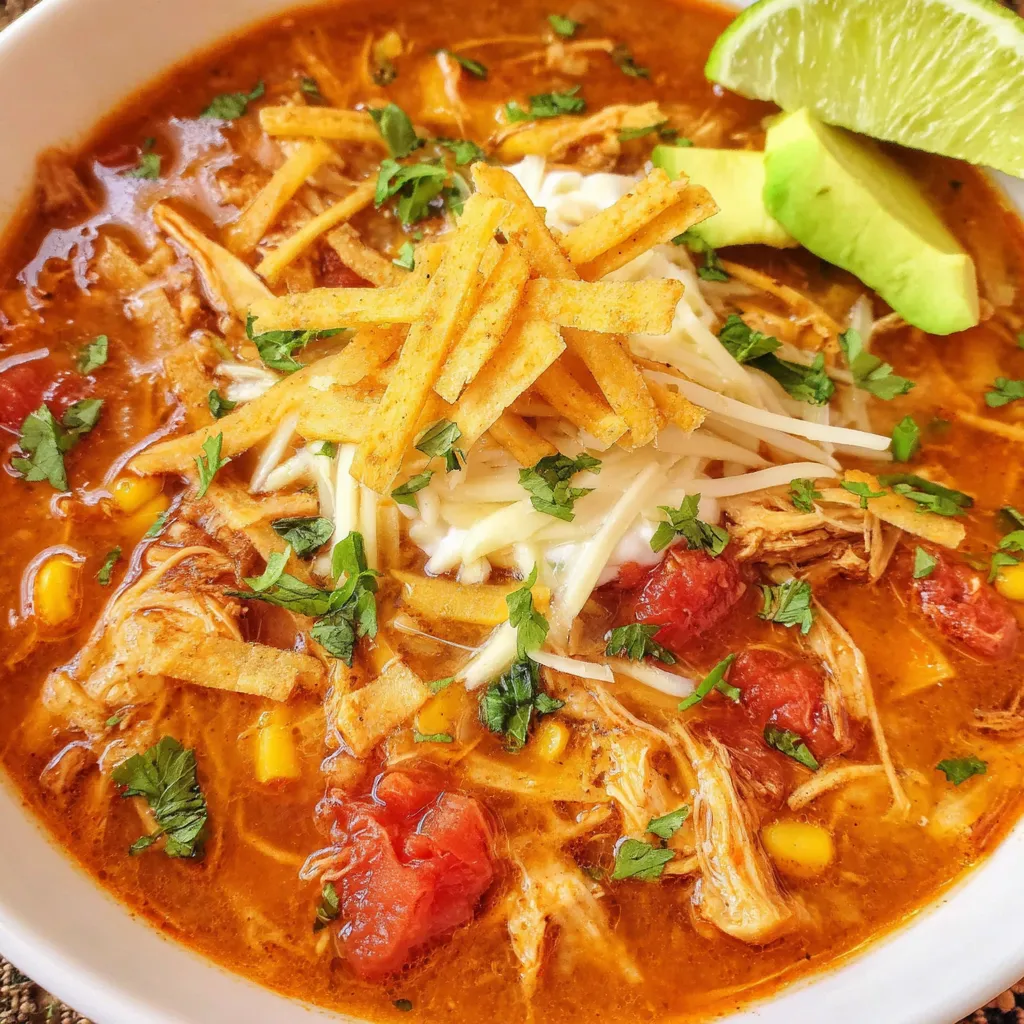 Crock Pot Chicken Tortilla Soup