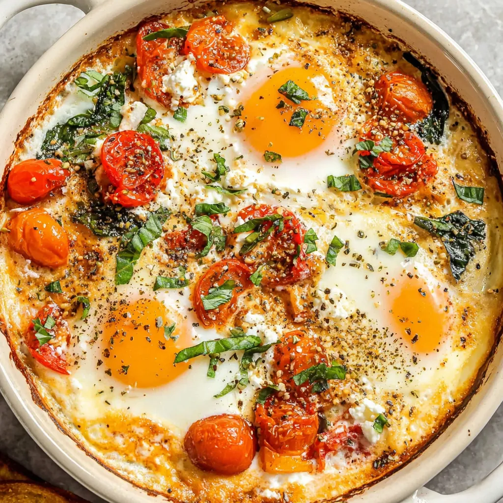 Baked Feta Eggs