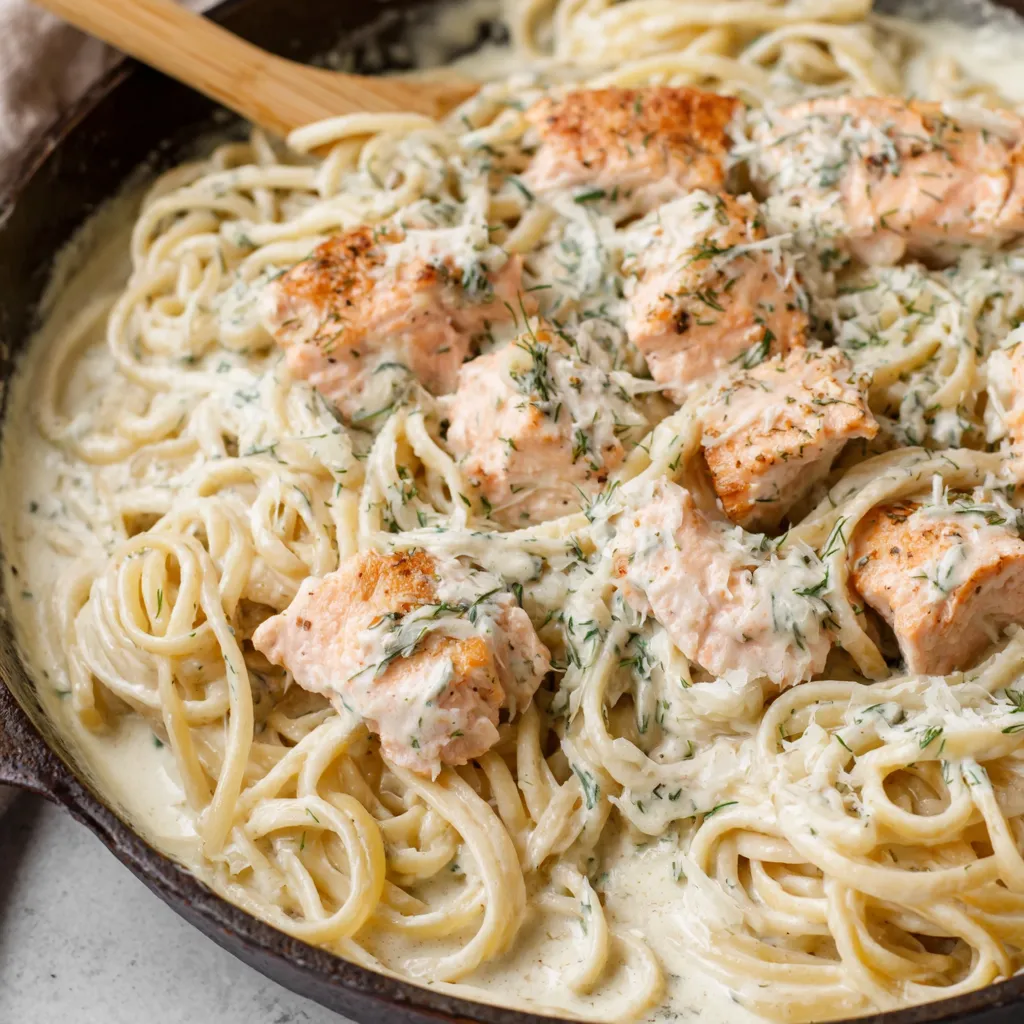 Lemon Dill Salmon Pasta